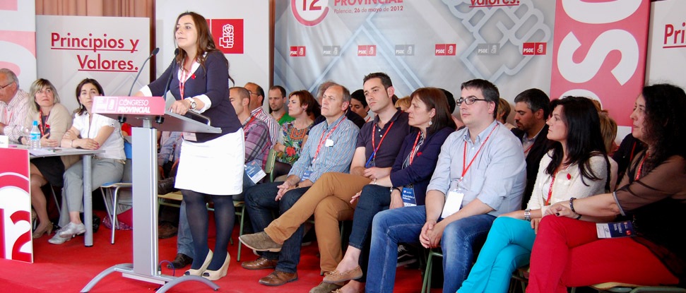 Miriam Andr&eacute;s resulta elegida como secretaria general del PSOE de Palencia con el 96&acute;08 % de los votos