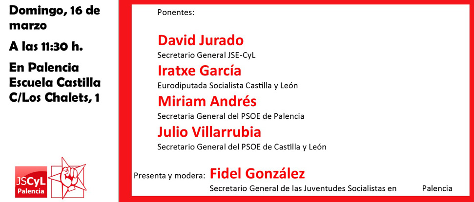 Juventudes Socialistas celebra en Palencia unas Jornadas sobre Pol&iacute;tica Europea