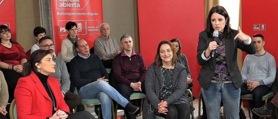 Adriana Lastra lamenta el nulo efecto de la revalorizaci&oacute;n de las pensiones frente al aumento del coste de la vida